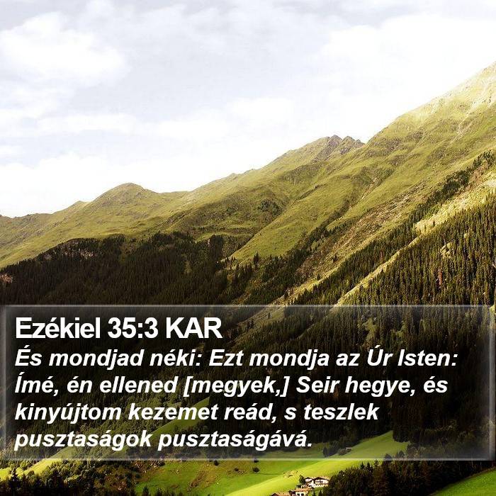 Ezékiel 35:3 KAR Bible Study