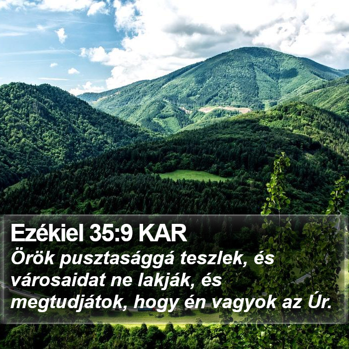 Ezékiel 35:9 KAR Bible Study