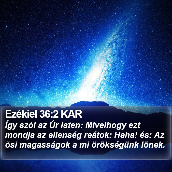 Ezékiel 36:2 KAR Bible Study