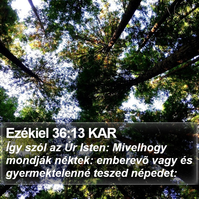 Ezékiel 36:13 KAR Bible Study