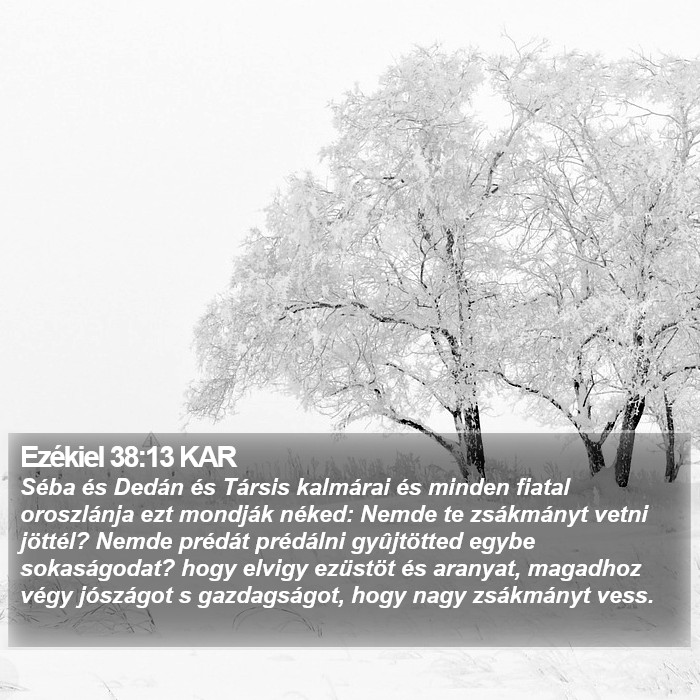 Ezékiel 38:13 KAR Bible Study