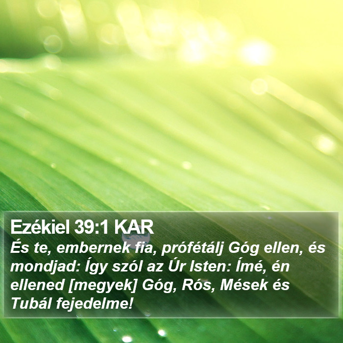 Ezékiel 39:1 KAR Bible Study