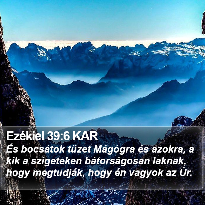 Ezékiel 39:6 KAR Bible Study