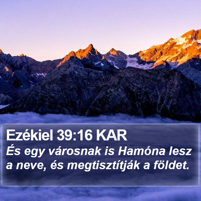 Ezékiel 39:16 KAR Bible Study