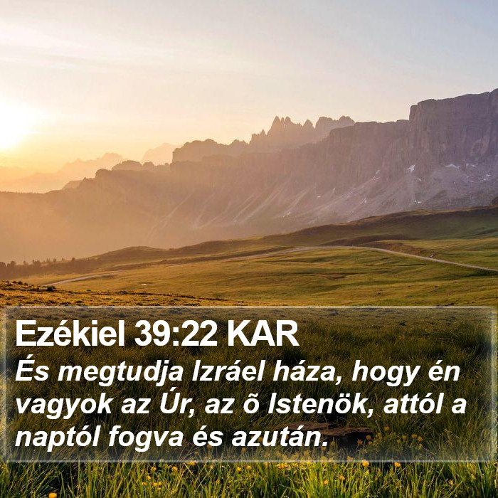 Ezékiel 39:22 KAR Bible Study