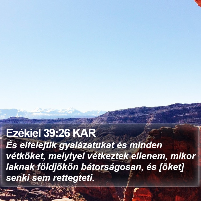 Ezékiel 39:26 KAR Bible Study