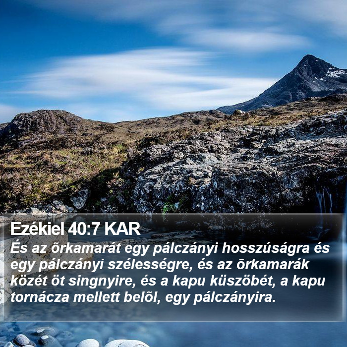 Ezékiel 40:7 KAR Bible Study