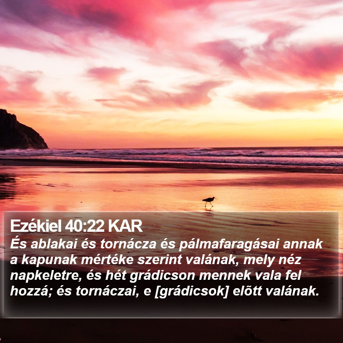 Ezékiel 40:22 KAR Bible Study