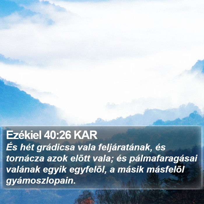 Ezékiel 40:26 KAR Bible Study