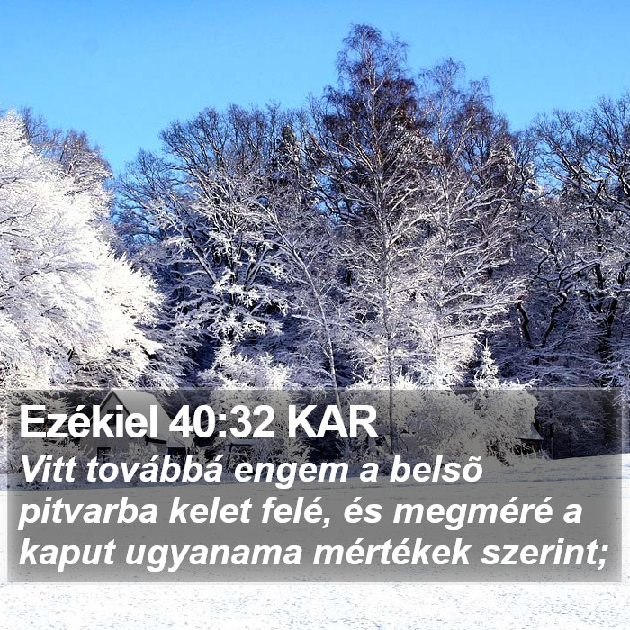 Ezékiel 40:32 KAR Bible Study