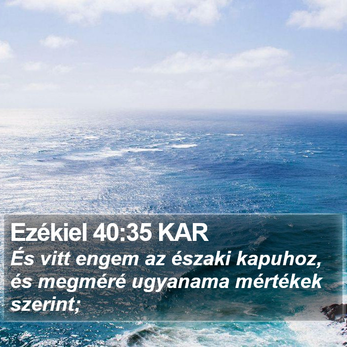 Ezékiel 40:35 KAR Bible Study