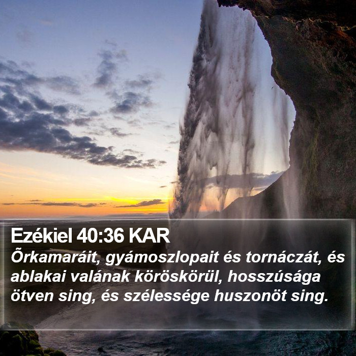 Ezékiel 40:36 KAR Bible Study