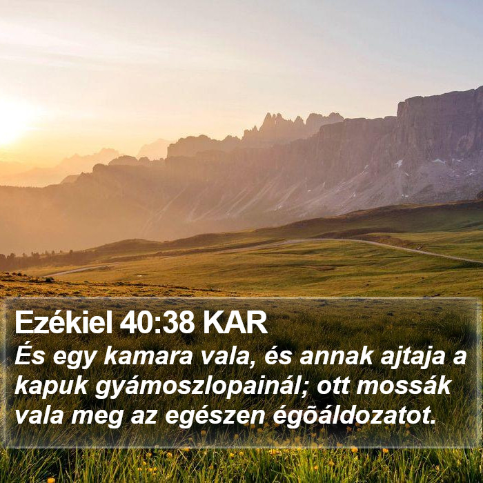 Ezékiel 40:38 KAR Bible Study