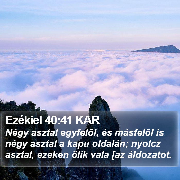 Ezékiel 40:41 KAR Bible Study