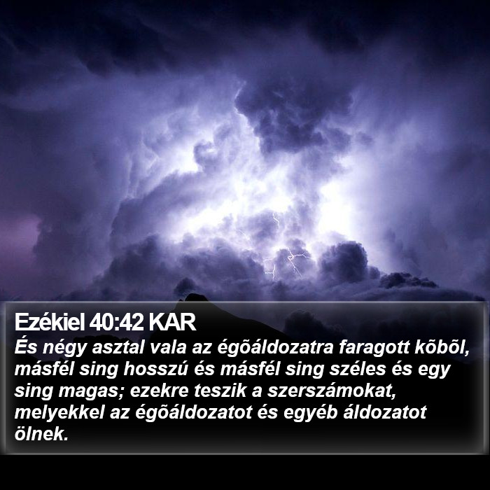 Ezékiel 40:42 KAR Bible Study