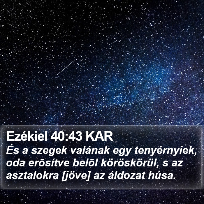 Ezékiel 40:43 KAR Bible Study