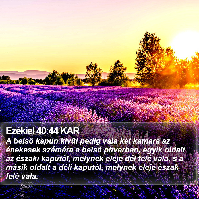 Ezékiel 40:44 KAR Bible Study