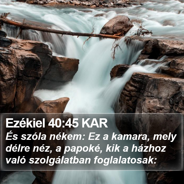 Ezékiel 40:45 KAR Bible Study