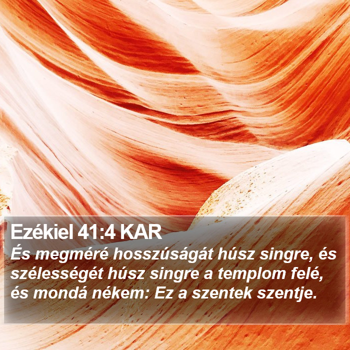 Ezékiel 41:4 KAR Bible Study