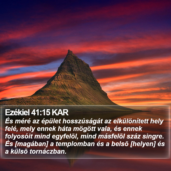 Ezékiel 41:15 KAR Bible Study