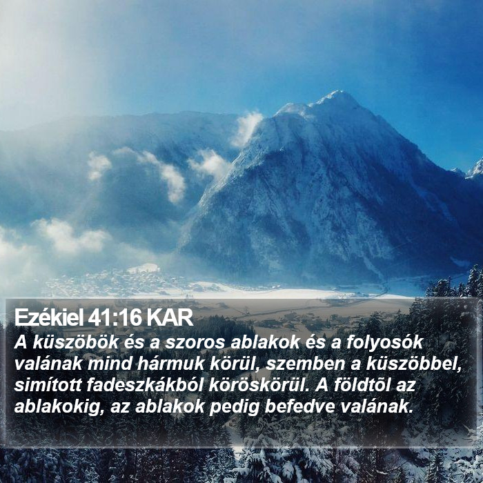 Ezékiel 41:16 KAR Bible Study