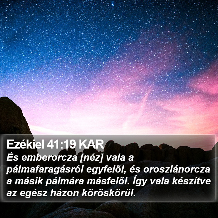 Ezékiel 41:19 KAR Bible Study
