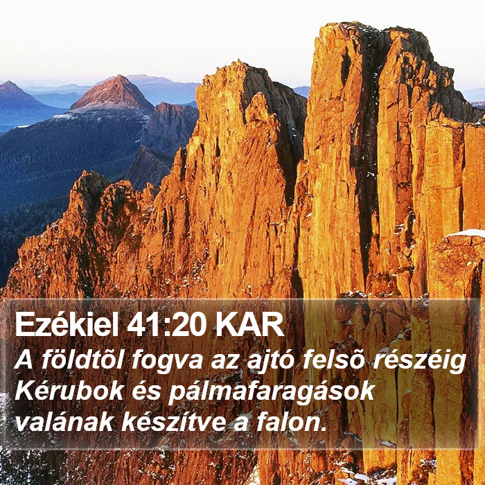 Ezékiel 41:20 KAR Bible Study