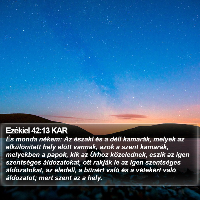 Ezékiel 42:13 KAR Bible Study