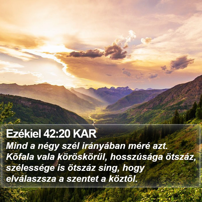 Ezékiel 42:20 KAR Bible Study