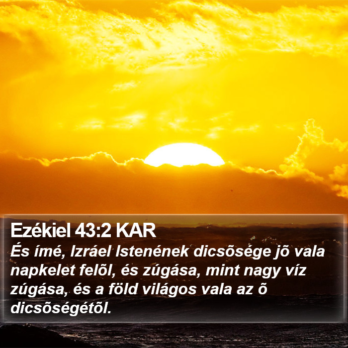 Ezékiel 43:2 KAR Bible Study