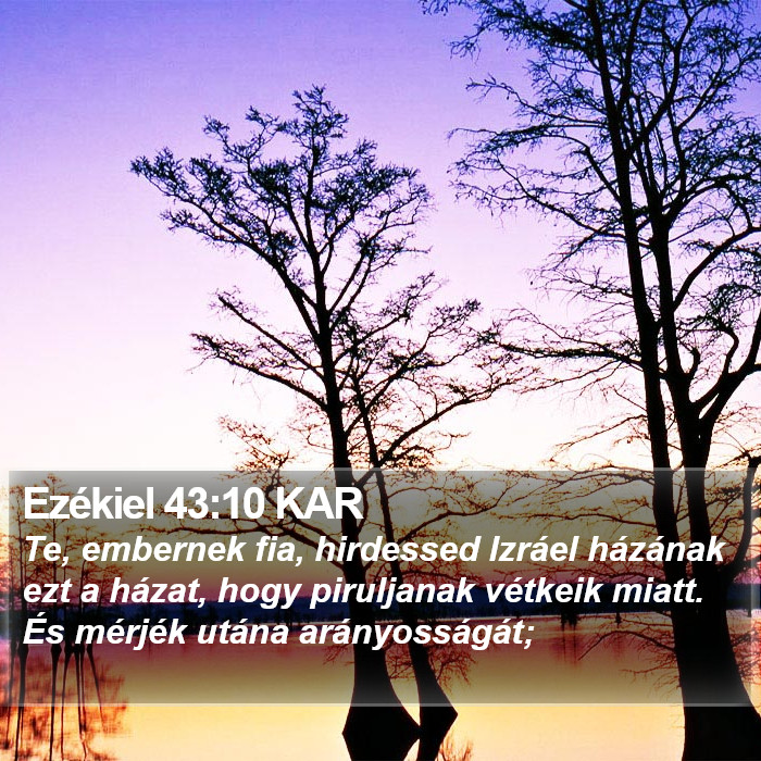 Ezékiel 43:10 KAR Bible Study