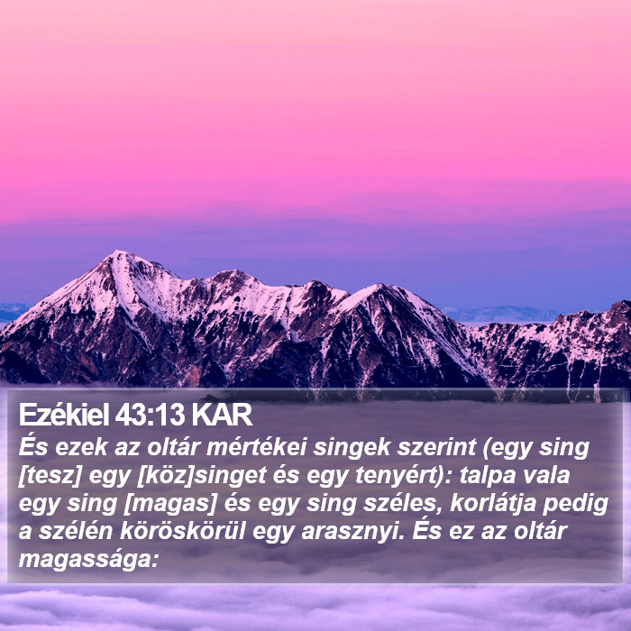 Ezékiel 43:13 KAR Bible Study