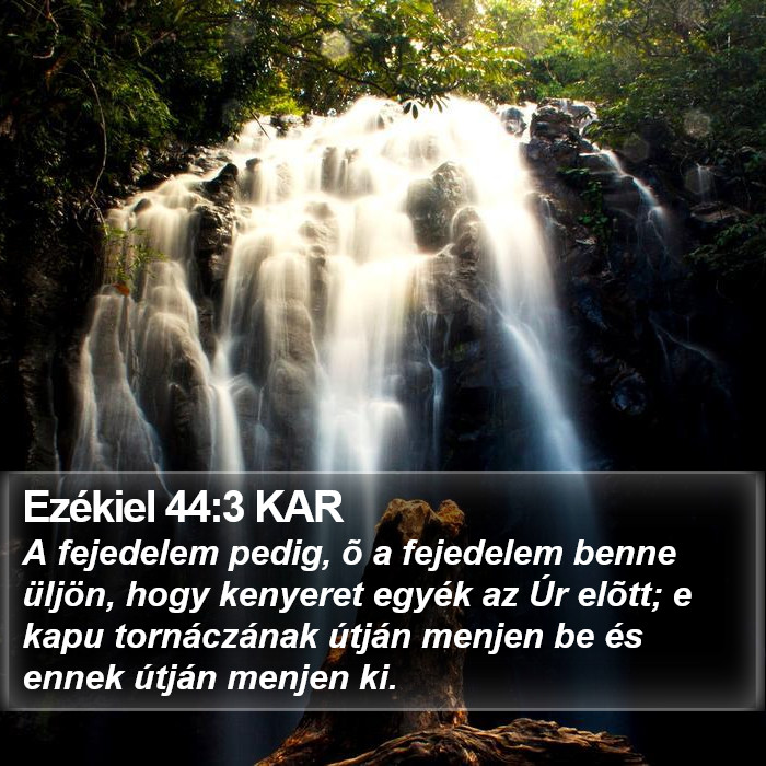 Ezékiel 44:3 KAR Bible Study