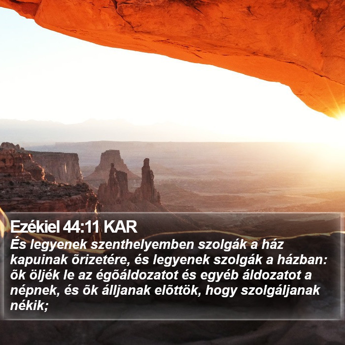 Ezékiel 44:11 KAR Bible Study