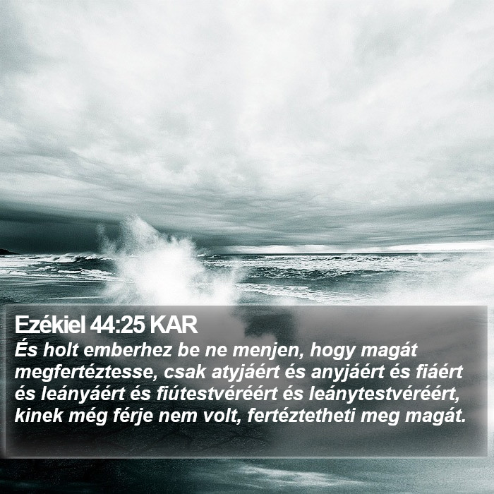 Ezékiel 44:25 KAR Bible Study