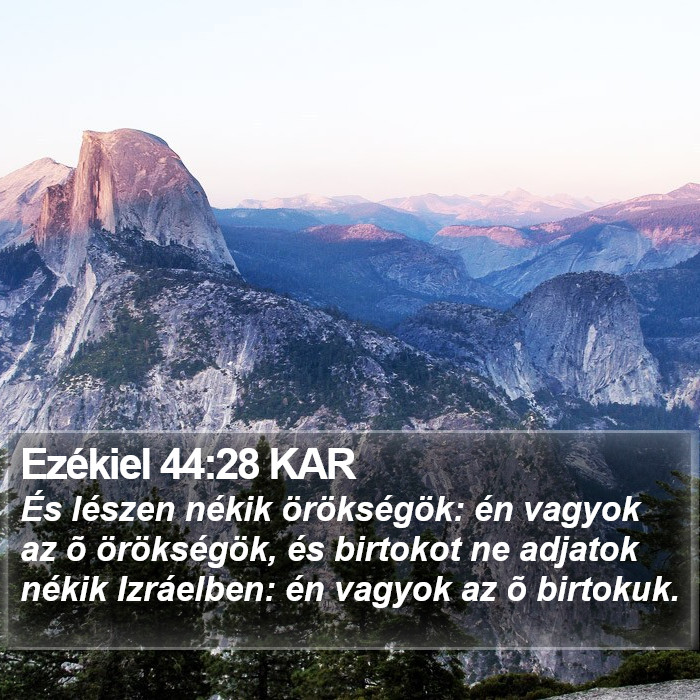 Ezékiel 44:28 KAR Bible Study