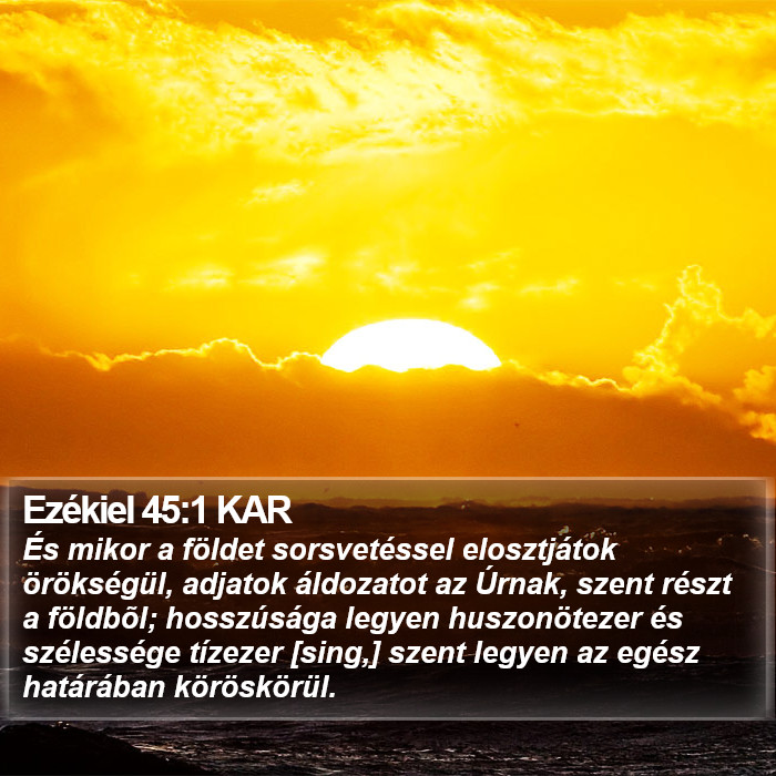 Ezékiel 45:1 KAR Bible Study