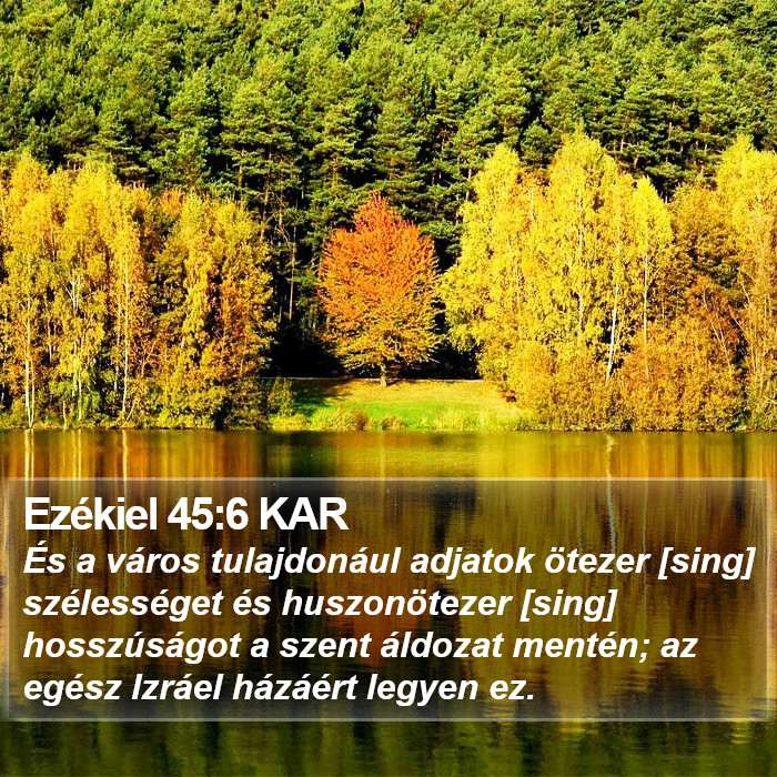 Ezékiel 45:6 KAR Bible Study