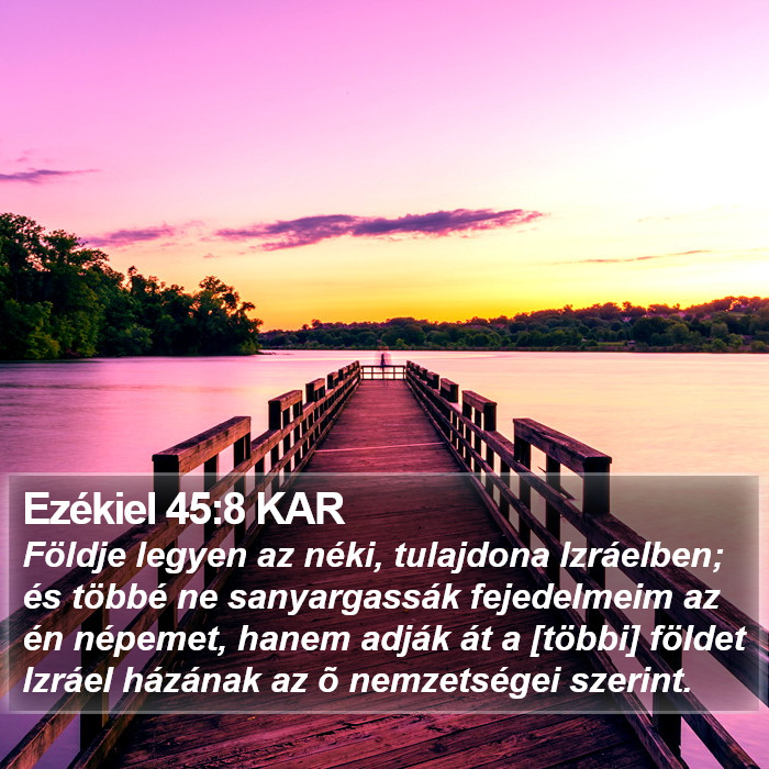 Ezékiel 45:8 KAR Bible Study