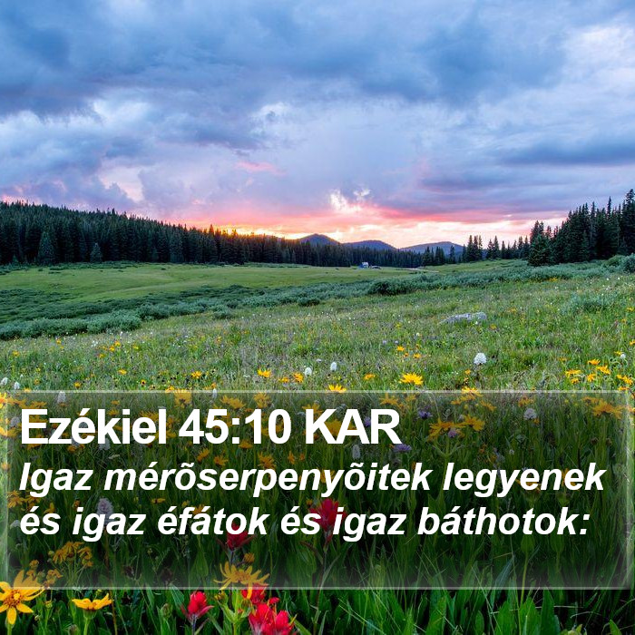 Ezékiel 45:10 KAR Bible Study