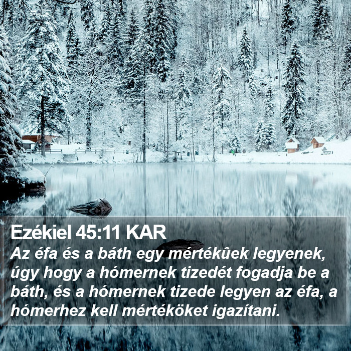 Ezékiel 45:11 KAR Bible Study