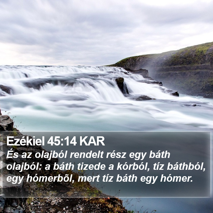 Ezékiel 45:14 KAR Bible Study