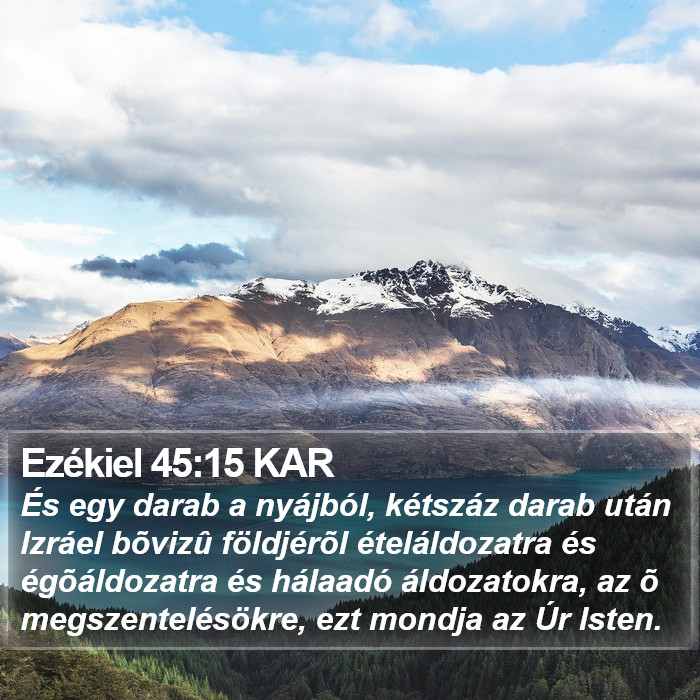 Ezékiel 45:15 KAR Bible Study