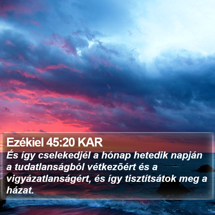 Ezékiel 45:20 KAR Bible Study