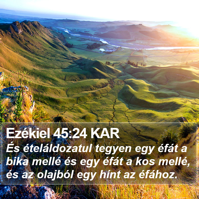 Ezékiel 45:24 KAR Bible Study