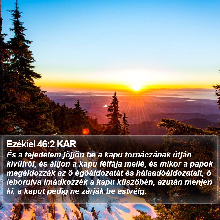 Ezékiel 46:2 KAR Bible Study
