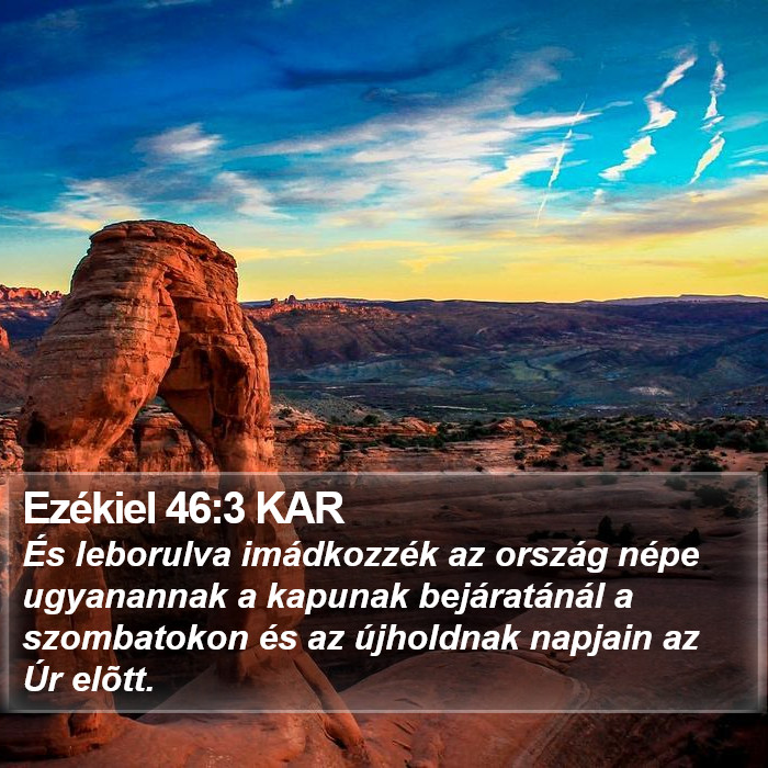 Ezékiel 46:3 KAR Bible Study