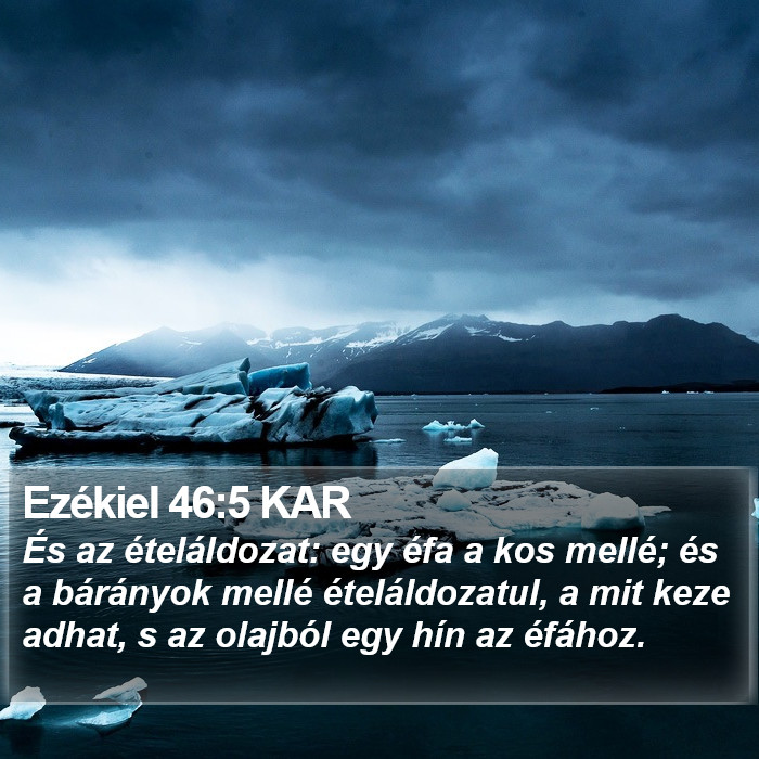 Ezékiel 46:5 KAR Bible Study