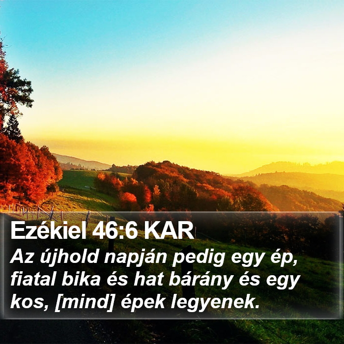 Ezékiel 46:6 KAR Bible Study