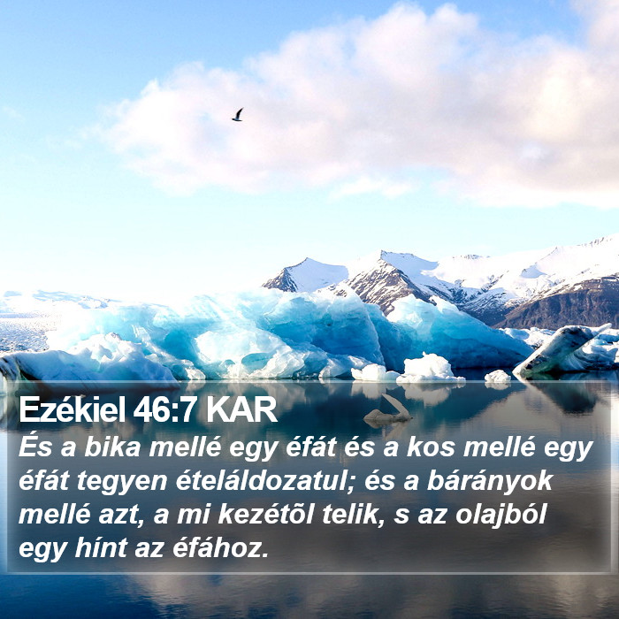 Ezékiel 46:7 KAR Bible Study